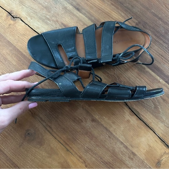 L’Amour Des Pieds Digbee Black Leather Lace-Up Gladiator Sandals Size 9 - Picture 14 of 15